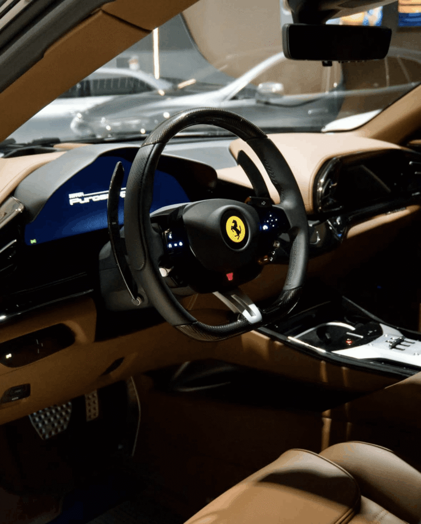 Ferrari Purosangue Black Interior 2