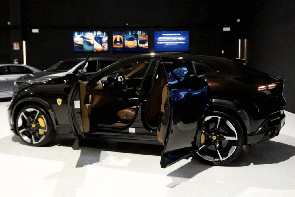 Ferrari Purosangue Black Interior Side