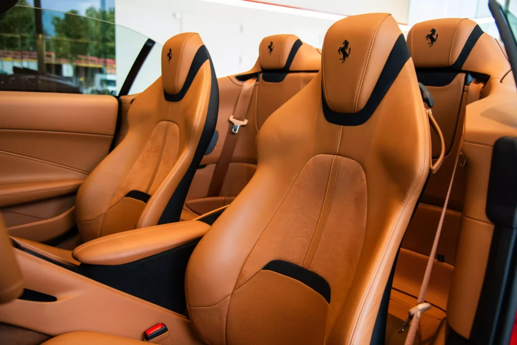 Ferrari Roma Spider Red Interior 2